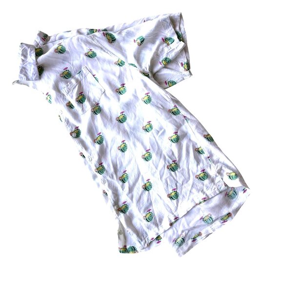 Rowdy Gentleman Cactus Cocktail Hawaiian Shirt XXL White Cruise Islands … - Picture 10 of 11